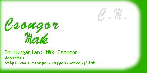 csongor mak business card
